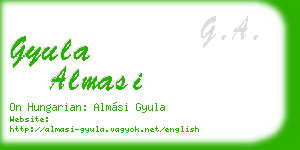 gyula almasi business card